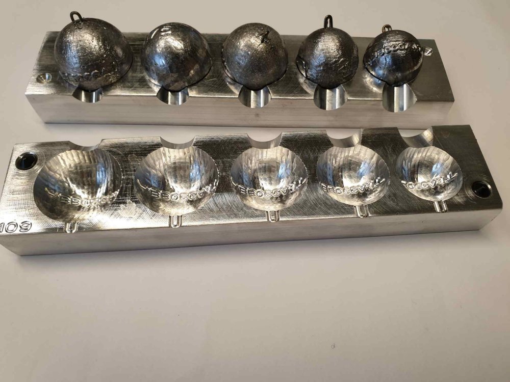 109-Stampo sfere - mold balls 100 - 125-150-175-200 grammi